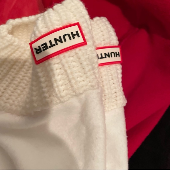Hunter Shearling Shoe Inserts Size L and 3 Hunter Socks Red Black White Sz 9 10 - Picture 8 of 11